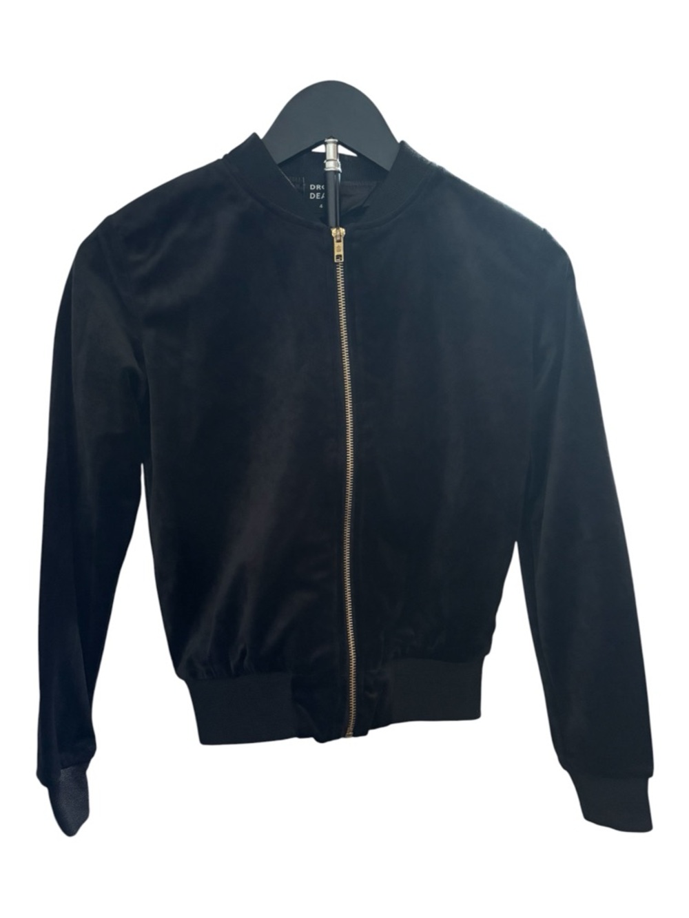 Drop Dead Velvet Bomber Jacket Gold Foil Logo Rare Streetwear